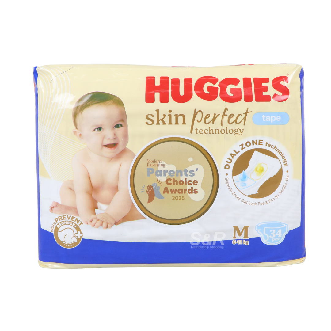 Huggies Skin Perfect Technology Tape Diaper M 34pcs